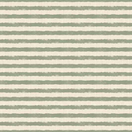 Papel pintado infantil Rayas Paralelas verde