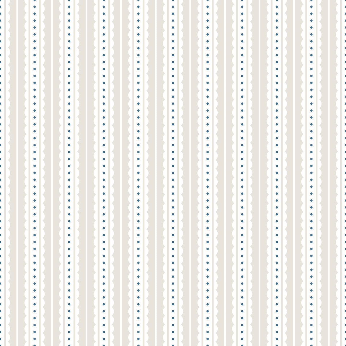 Papel pintado infantil Rayas Ticking crema