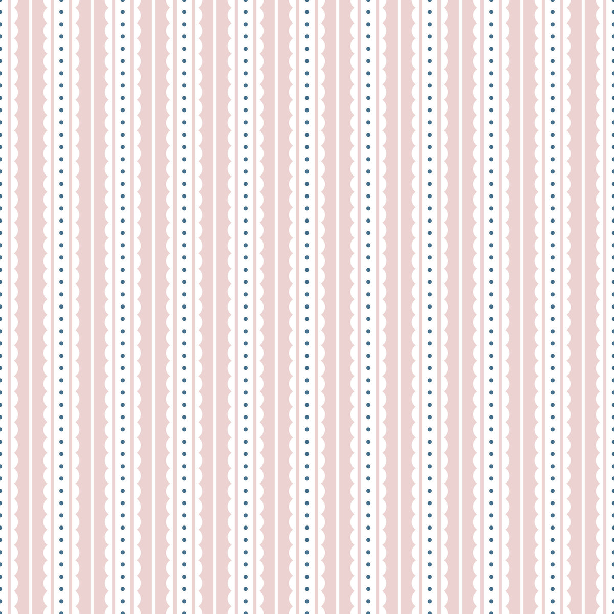 Papel pintado infantil Rayas Ticking rosa