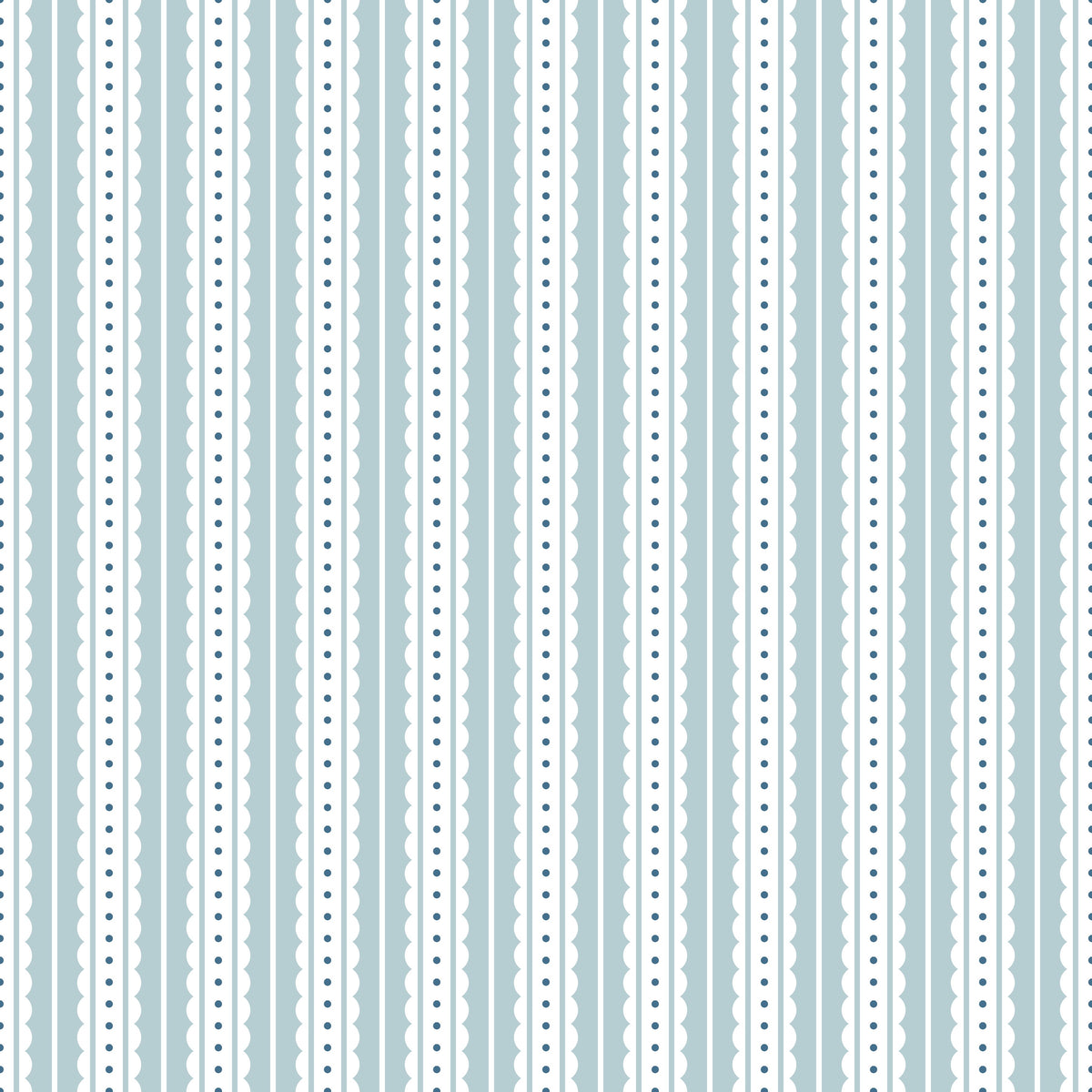 Papel pintado infantil Rayas Ticking aguamarina