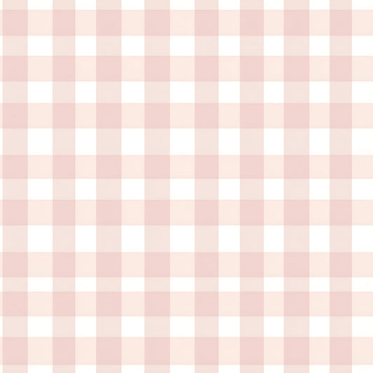 Papel pintado infantil Vichy Clásico rosa