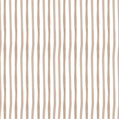 Papel pintado infantil Líneas Finas Acuarela color tostado
