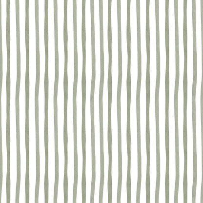 Papel pintado infantil Líneas Finas Acuarela color salvia