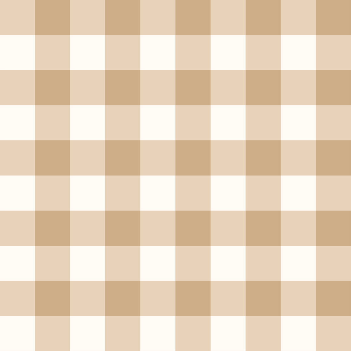 Papel pintado infantil cuadros vichy acuarela color camel