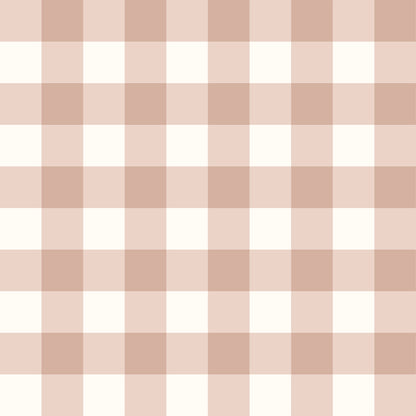 Papel pintado infantil cuadros vichy acuarela color malva