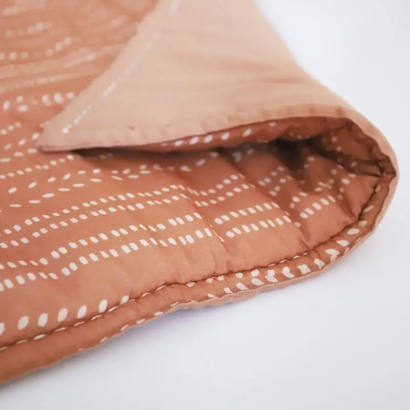 Tapis de repos bébé coton imprimé bohème NEPO TERRACOTTA - Sueños de Cigueña