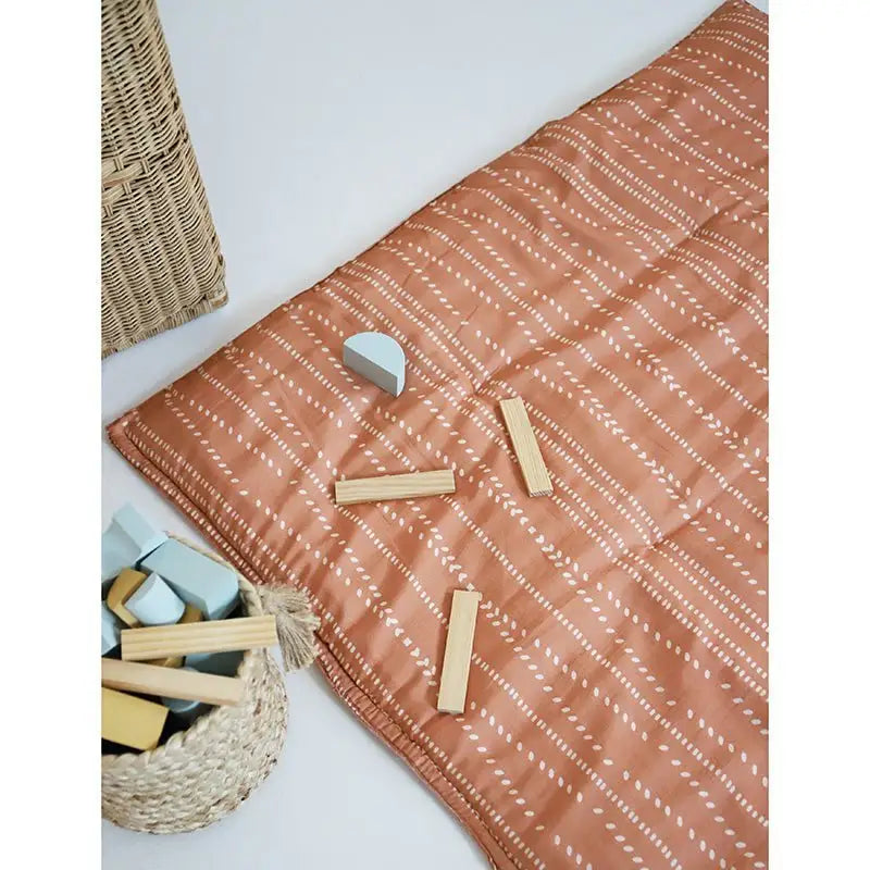 Tapis de repos bébé coton imprimé bohème NEPO TERRACOTTA - Sueños de Cigueña