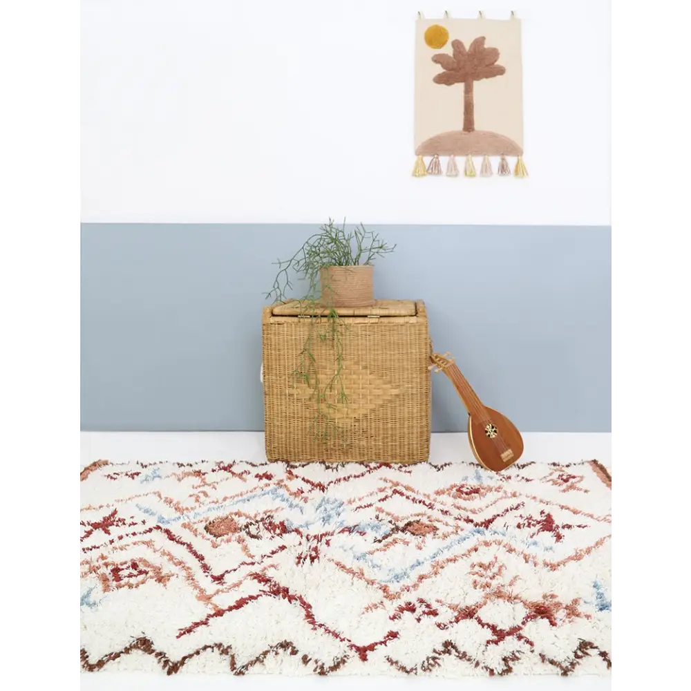 Tapis enfant coton lavable style berbère KARMEN - Sueños de Cigueña