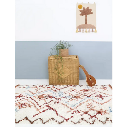 Tapis enfant coton lavable style berbère KARMEN - Sueños de Cigueña
