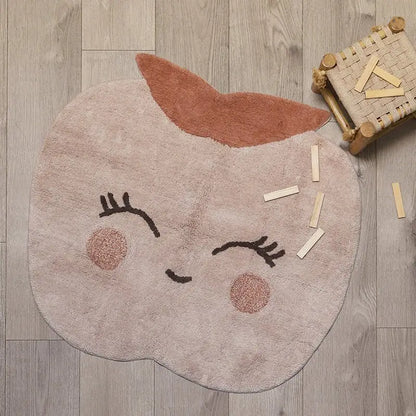 Tapis enfant coton lavable petite pomme CANDY APPLE - Sueños de Cigueña