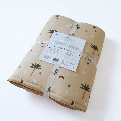 Tapis de repos bébé coton imprimé petits palmiers JAIPURY - Sueños de Cigueña