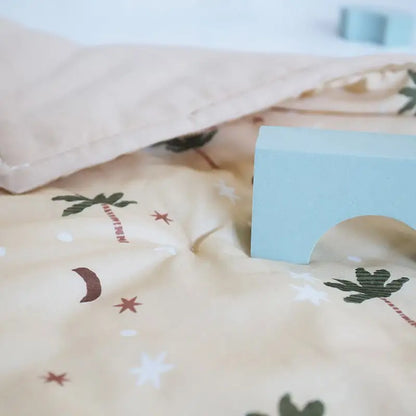 Tapis de repos bébé coton imprimé petits palmiers JAIPURY - Sueños de Cigueña