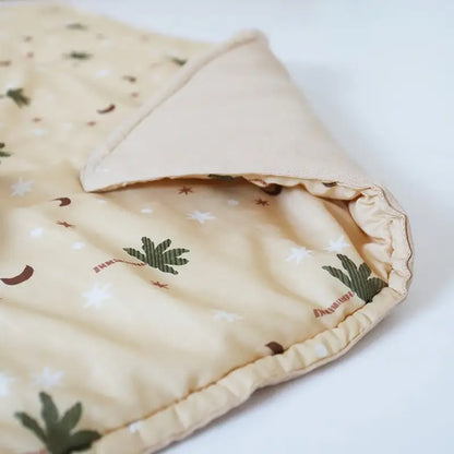 Tapis de repos bébé coton imprimé petits palmiers JAIPURY - Sueños de Cigueña
