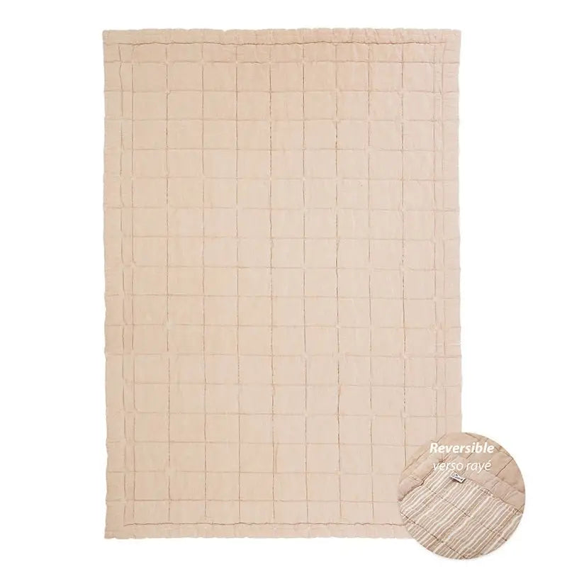 Alfombra de Descanso para bebé reversible ANNA TERRACOTA 100 x 140 cm - Sueños de Cigueña