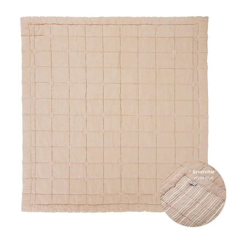 Alfombra de Descanso para bebé reversible Anna Terracotta 100 x 87 cm - Sueños de Cigueña