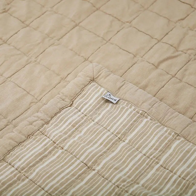 Alfombra de Descanso para bebé reversible CARAMEL LAVE 100 x 140 cm - Sueños de Cigueña