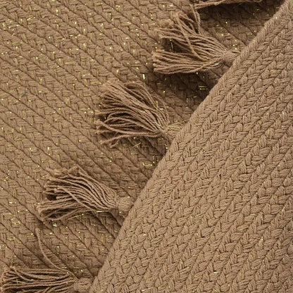 Tapis chambre enfant coton rond avec pompons LISETTE - Sueños de Cigueña