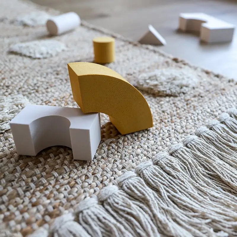 Tapis jute & coton à pois NOP - Sueños de Cigueña