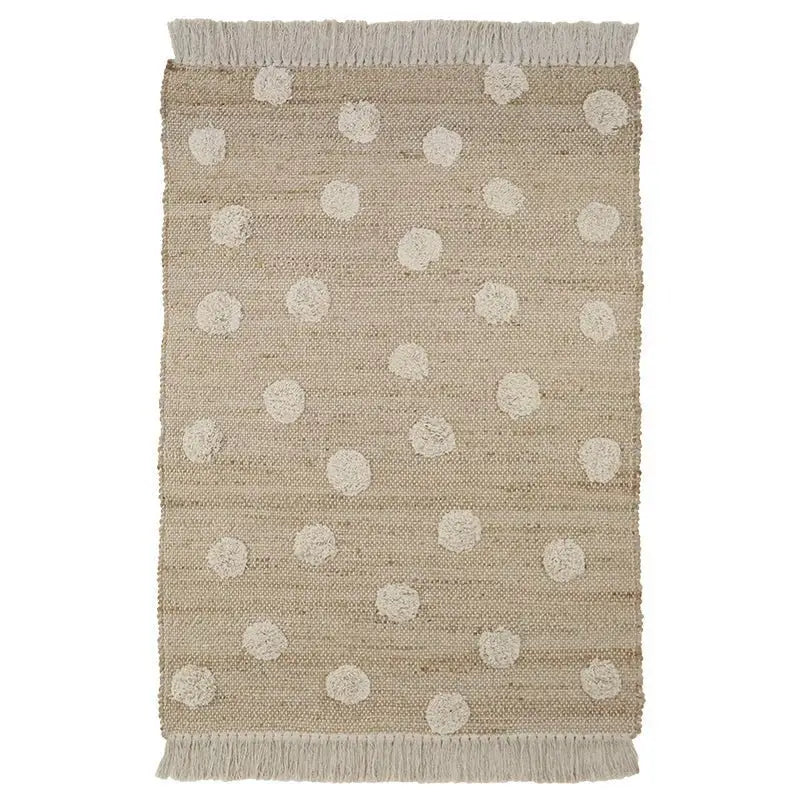 Tapis jute & coton à pois NOP - Sueños de Cigueña