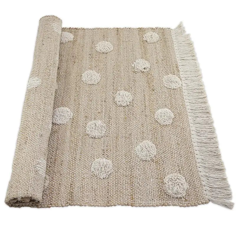Tapis jute & coton à pois NOP - Sueños de Cigueña