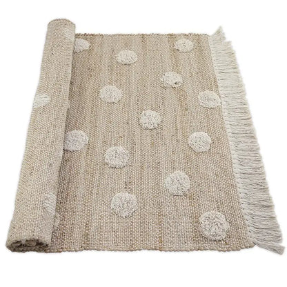 Tapis jute & coton à pois NOP - Sueños de Cigueña