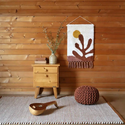 Tapis laine contemporain BERGEN CARAMEL L - Sueños de Cigueña