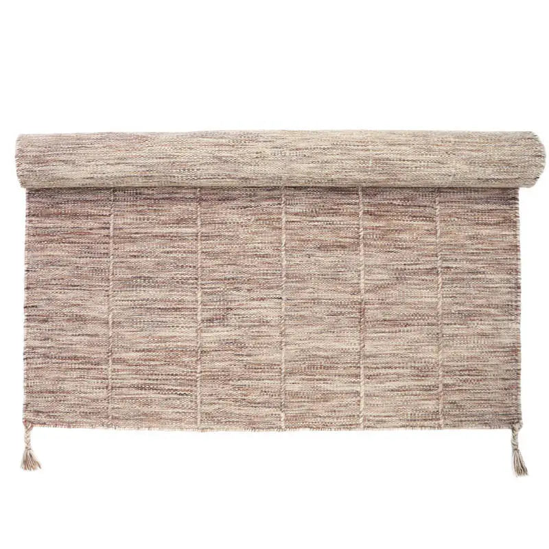 Tapis laine contemporain LHENA BRUN ROSE L - Sueños de Cigueña