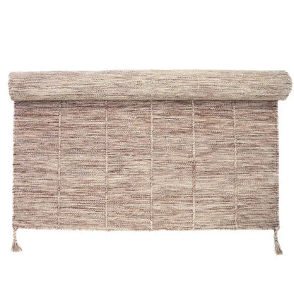 Tapis laine contemporain LHENA BRUN ROSE L - Sueños de Cigueña
