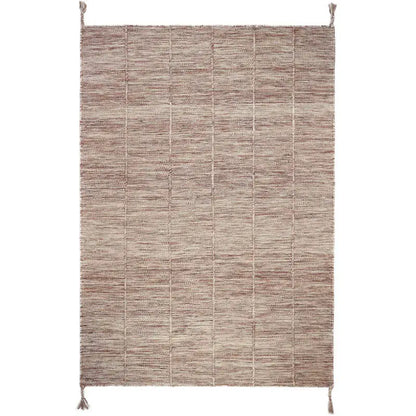 Tapis laine contemporain LHENA BRUN ROSE L - Sueños de Cigueña