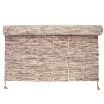 Tapis laine contemporain LHENA BRUN ROSE S - Sueños de Cigueña
