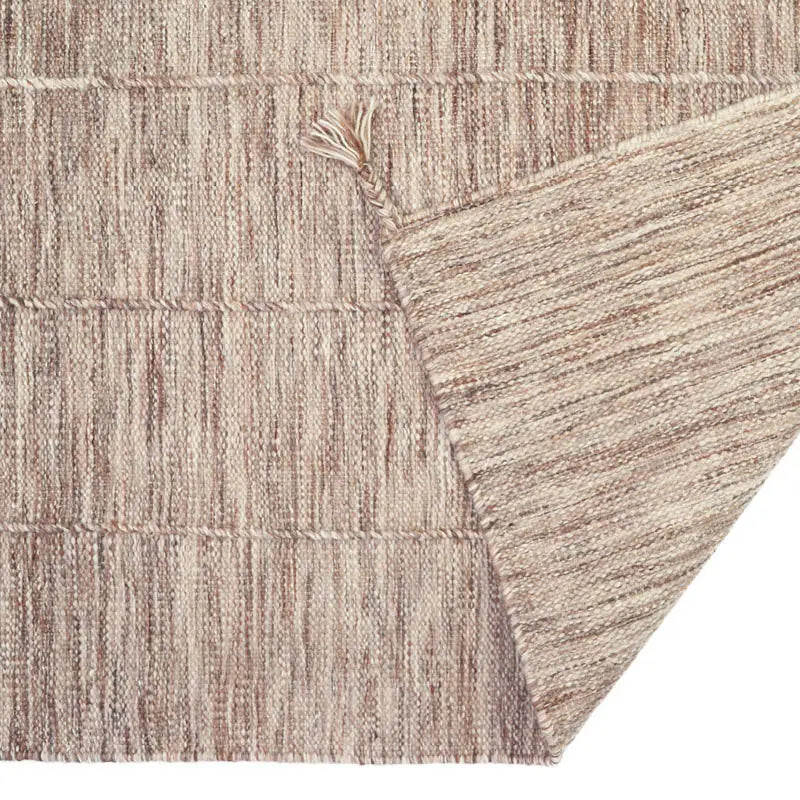 Alfombra de lana LHENA BRUN ROSE S - Sueños de Cigueña 