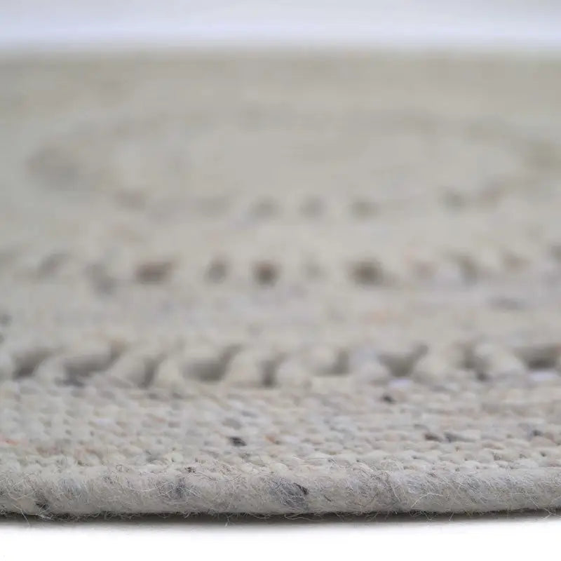 Alfombra de lana redonda BIBEK GRIS M - Sueños de Cigueña 