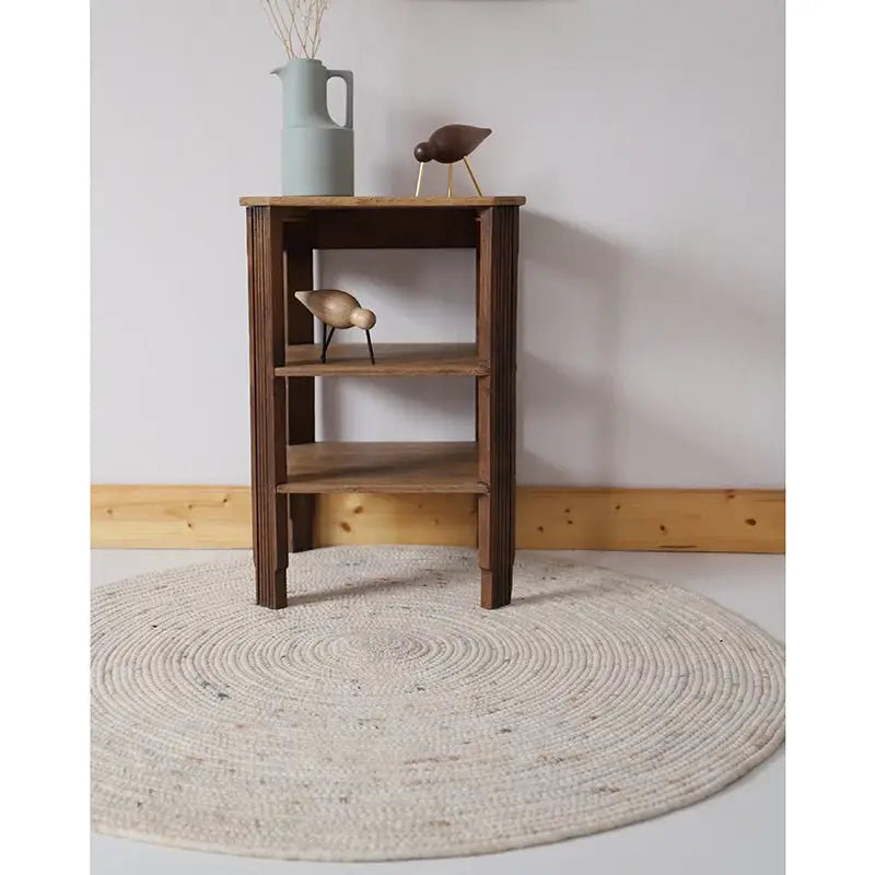Tapis rond laine feutrée NEETHU AVOINE M - Sueños de Cigueña