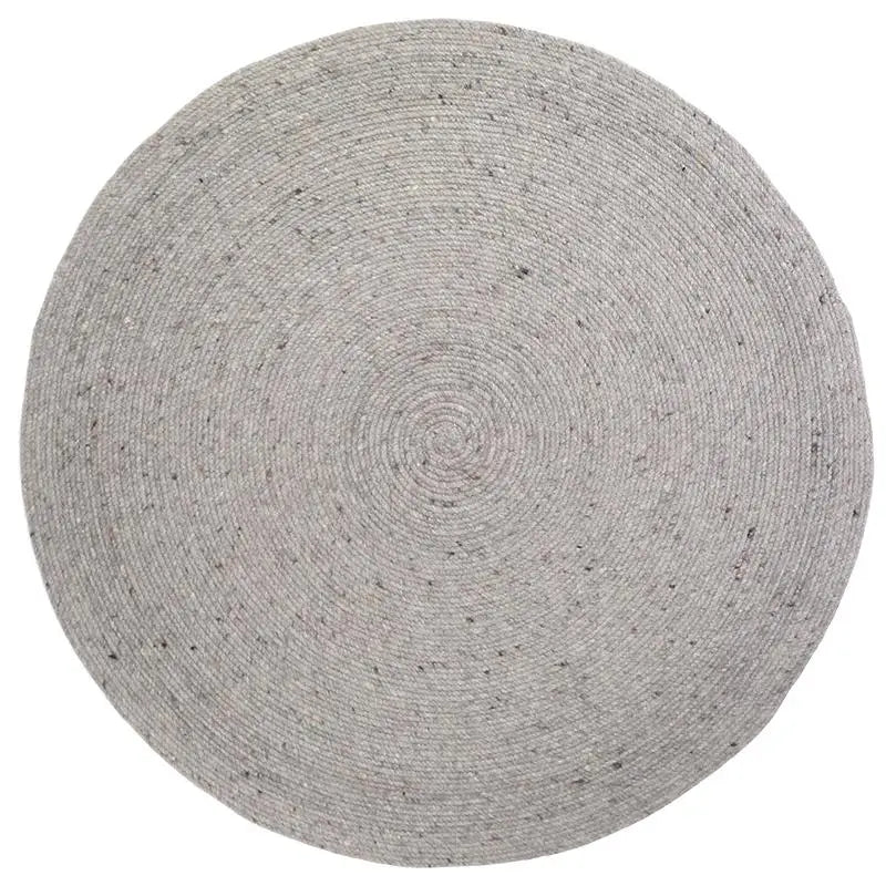 Tapis rond laine feutrée NEETHU GRIS L - Sueños de Cigueña
