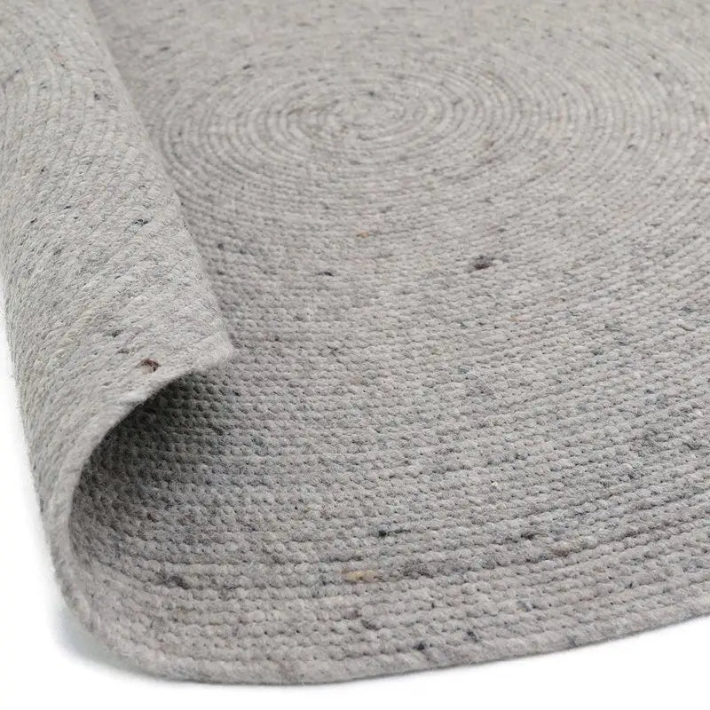 Tapis rond laine feutrée NEETHU GRIS M - Sueños de Cigueña