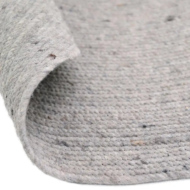 Tapis rond laine feutrée NEETHU GRIS M - Sueños de Cigueña