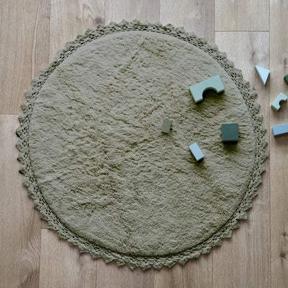 Alfombra Infantil 110 cm PERLA OLIVE - Sueños de Cigueña 