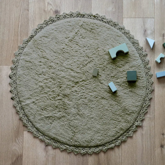 Alfombra Infantil 110 cm PERLA OLIVE - Sueños de Cigueña 