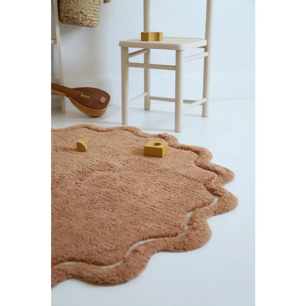 Alfombra Infantil 110 cm SWEET APRIL TOFFEE Algodón Lavable en lavadora - Sueños de Cigueña 