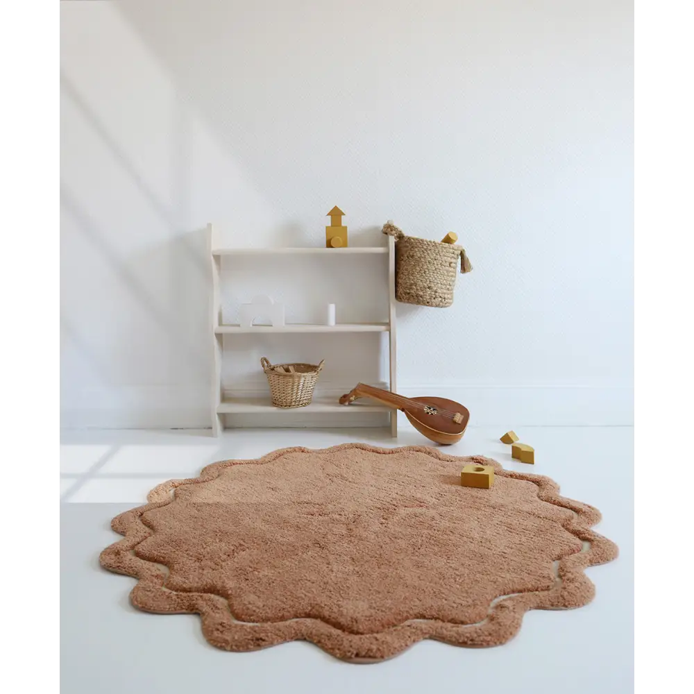 Alfombra Infantil 110 cm SWEET APRIL TOFFEE Algodón Lavable en lavadora - Sueños de Cigueña 