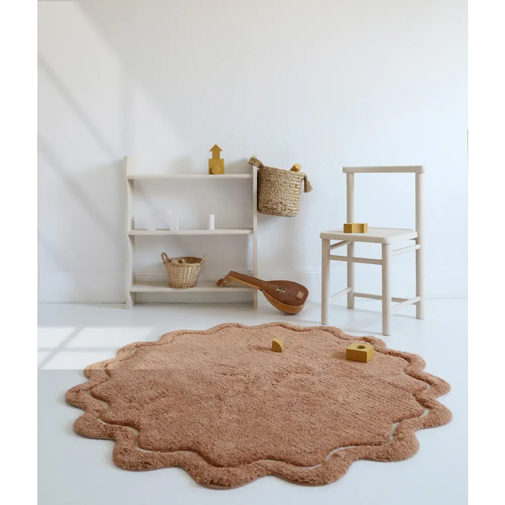 Alfombra Infantil 110 cm SWEET APRIL TOFFEE Algodón Lavable en lavadora - Sueños de Cigueña 
