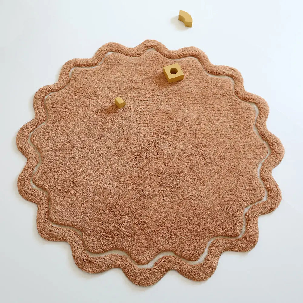 Alfombra Infantil 110 cm SWEET APRIL TOFFEE Algodón Lavable en lavadora - Sueños de Cigueña 