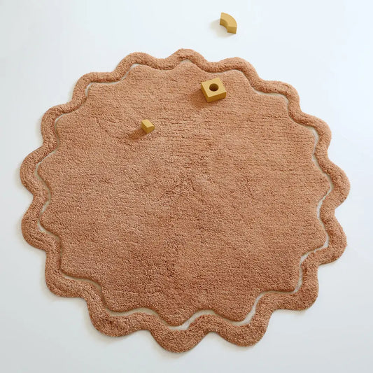 Alfombra Infantil 110 cm SWEET APRIL TOFFEE Algodón Lavable en lavadora - Sueños de Cigueña 