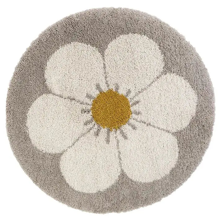 Alfombra Infantil BOHEMIAN DAISY ROND BEIGE - Sueños de Cigueña