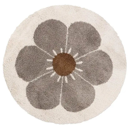Alfombra Infantil BOHEMIAN DAISY ROND TAUPE - Sueños de Cigueña