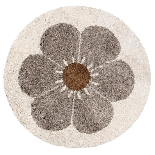 Alfombra Infantil BOHEMIAN DAISY ROND TAUPE - Sueños de Cigueña