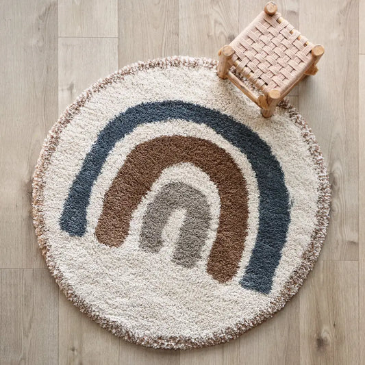 Alfombra infantil Bohemian Rainbow Bleu - Sueños de Cigueña 
