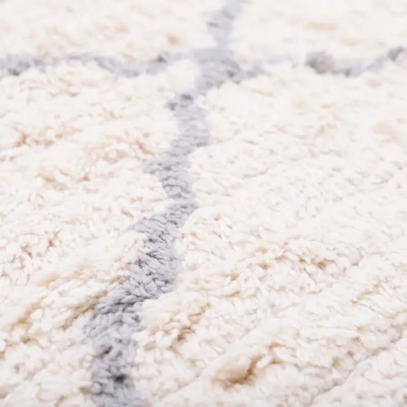 Tapis enfant coton lavable rond CÔME NATUREL GRIS - Sueños de Cigueña