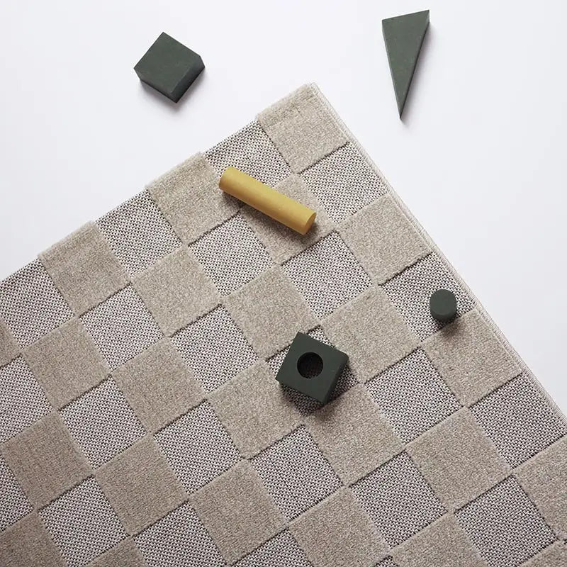 Tapis contemporain design damier DAMAS L - Sueños de Cigueña