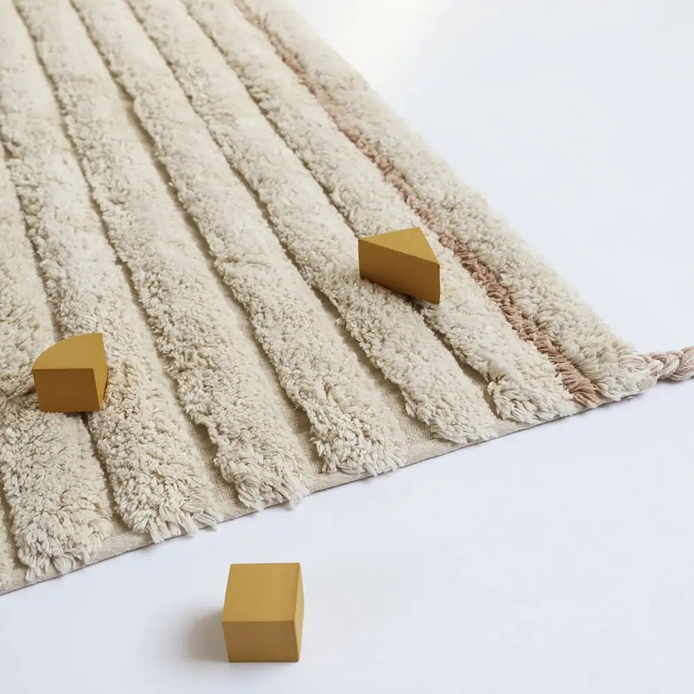 Tapis chambre enfant coton lavable DALIA NUDE - Sueños de Cigueña